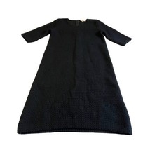 Max Mara Black Knit Dress Medium Half Sleeve Midi Business Casual Profes... - $93.49