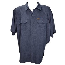 Orvis Classic Collection Button Up Shirt Men XXL 2X Navy Blue Fishing Camp - £13.25 GBP