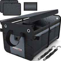 Car Trunk Organizer Non Slip Bottom Adjustable Securing Straps Foldable ... - $50.32