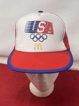 Mcdonalds USA 1984 Olympics Snapback Trucker Employee Hat Mesh Cap Adjus... - £15.26 GBP