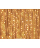 Twinkle Star 300 LED Window Curtain String Lights, Warm White, 6.6 x 9.8 ft - $8.49