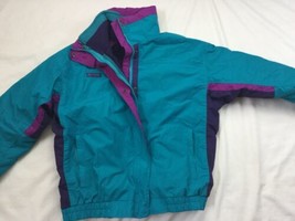 VTG Columbia Bugaboo Womens L 2-in-1 Ski Coat Jacket Green Purple USA  - £46.54 GBP