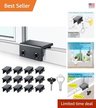 12-Piece Sliding Window Lock Set with Vertical Key for Safety - Modern D... - $1,155.03 MXN