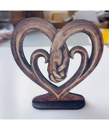 Hand in hand Abstract Sculpture Statue, Eternal Love, Wedding Desktop Dec Gift - $35.99