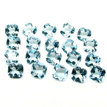 18.1Ct 20pc 6mm Natural VVSI Blue Topaz Setting Cushion Faceted Gemstones - £112.69 GBP