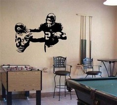 Football Player Running Back Vinyl Wall Sticker Decal 31&quot;h x 45&quot;w - £34.30 GBP