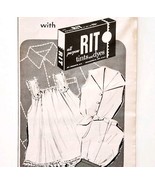 1957 RIT Tints &amp; Dyes Free Patterns Advertisement Crafts Sewing Supply D... - $27.45 CAD