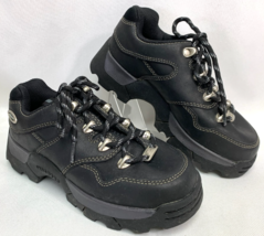 Vintage SKECHERS Womens Size 6 Platform Chunky Lug Sold Shoes Black Leat... - $116.99