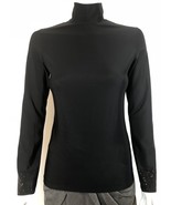 NWOT Adam Selman Sport Carbon38 Black Crystal Trimmed Mock Neck Stretch ... - $123.07 CAD