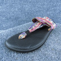 Sanuk  Women Thong Sandal Shoes Multicolor Fabric Size 9 Medium - £19.50 GBP