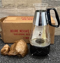 Deluxe Nescafe PYREX SILEX Glass Coffee Tea Carafe Pot Warmer ~ Vintage ... - $48.37