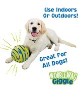 Wobble Wag Giggle Ball, Interactive Dog Toy, Fun Giggle Sounds When Rolled - £19.65 GBP