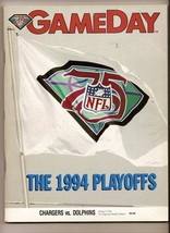 1994 NFL Playoff Divisional Game Program San Diego Chargers Miami Dolphins - £33.77 GBP