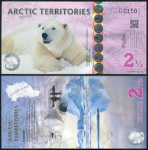 Arctic Territories. Banknote 2 1/2 dollars. 2013. Unc. Polymer. Cat# P.NL - £3.21 GBP