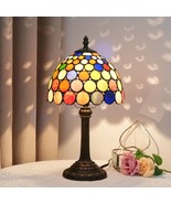 Multicolor Coin Dot Pattern Tiffany Lamp Stained Glass Style 8 inch Home... - £59.84 GBP