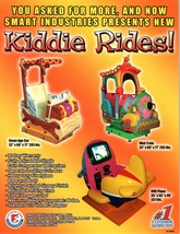 Kiddie Ride Arcade Game Flyer Original Paper 8.5&quot; x 11 Stone Age Car Train Plane - £20.92 GBP