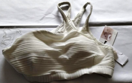 Jessica Simpson Bikini Swim Top Textured One Shoulder White Size Medium - £14.91 GBP