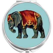 Vintage Elephant on Blue Compact with Mirrors - Perfect for your Pocket or Purse - £9.45 GBP