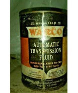 VINTAGE WARCO AUTOMATIC TRANSMISSION FLUID CAN 1 Quart Full Rare Oil ATF... - $13.86