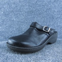 Born  Women Mule Shoes Black Leather Slip On Size 9 Medium - £22.15 GBP