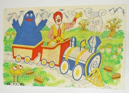 Ronald Mc Donald Vintage 1978 Pillowcase Train Theme Grimace Fry Guy Hamburglar - £33.78 GBP