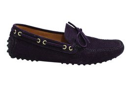 Tod&#39;s Gommino Driving Shoes In Suede Men Purple Size 41 - $196.65