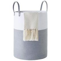 Cotton Rope Laundry Hamper By , 58L - Woven Collapsible Laundry Basket - Clothes - £39.95 GBP