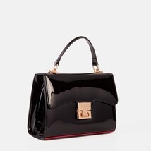 The Ege Black Patent Leather Handbag image 3