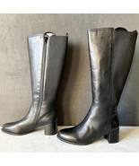 Naturalizer Brent Weatherproof Knee High Boots Black Leather WIDE CALF-W... - $1,807.80 MXN