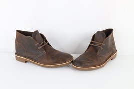 Clarks Mens Size 11 Distressed Leather Original Desert Boots Chukkas Brown - £63.46 GBP