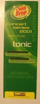 Tonic 2001 Sun Drop Concert Series Ticket Stub Emerson Wilmington NC USA... - £6.13 GBP