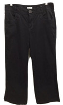 Dockers Women&#39;s size 10 Short Wide Leg Slacks Pants Black 33 x 29 - £16.48 GBP
