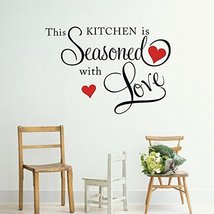 Picniva Matte White 22&#39;&#39; X 31&#39;&#39; This Kitchen is Seasoned with Love Wall Quote St - £12.53 GBP