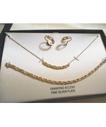 Department Store 18k Gold/SS Plate Infinity Necklace Set T702 $200 - $1,827.60 MXN