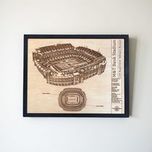Baltimore, Maryland Football Field Blueprint Art, Black Frame, Laser Eng... - $29.39