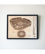 Baltimore, Maryland Football Field Blueprint Art, Black Frame, Laser Eng... - $29.39