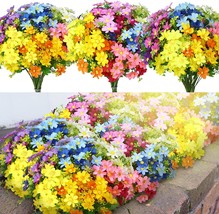 21 Bundles Of Artificial Daisy Flowers, Bulk Uv-Resistant Wildflowers, Faux - £29.56 GBP