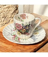 Vintage Spode Copeland English Cup &amp; Saucer Set Constable Demitasse Sized - $25.64 CAD