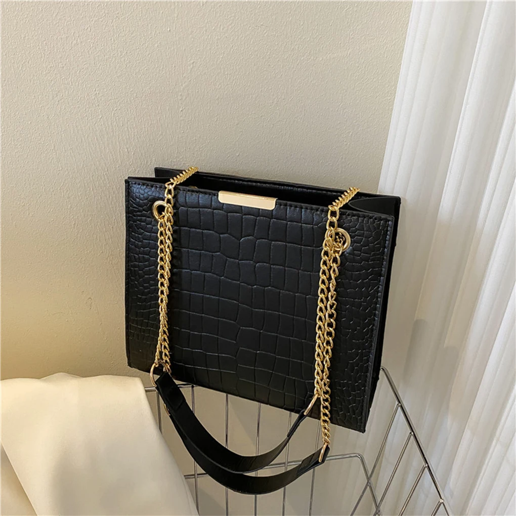 New Crocodile Pattern Square Crossbody Shoulder Bags Luxury PU Leather F... - $21.44