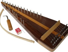 Black Walnut Bowed Psaltery With 22 Strings By Zither Heaven, Manufactured In - £193.38 GBP