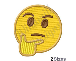 Thinking Smiley Face - Machine Embroidery Design - £2.78 GBP