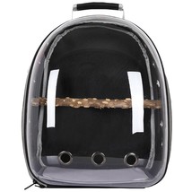 1pc Parrot Bird Carrier Backpack with Standing Perch Pet Bubble Backpack for Out - £69.86 GBP