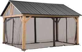 Sunjoy Original Universal Replacement Mosquito 13×15 Ft. Wood-Framed, Khaki - £223.43 GBP