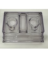 Vintage Purple Pressed Glass Dual Sided Inkstand Double Inkwells Pen Pin... - $138.86 CAD