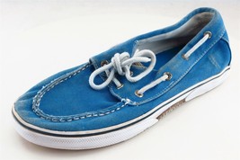 Sperry Top-Sider Blue Fabric Casual Shoes Girls Shoes Size 4 - $21.78