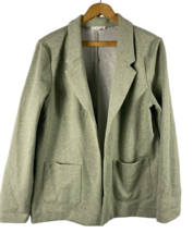 Maurices Blazer Jacket Size Large Womens Knit Light Green Twill 12 14 Op... - £21.82 GBP