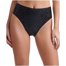 DKNY Women&#39;s Black Stretch Bikini Full Coverage High Waisted Bottom Size Large - £18.64 GBP