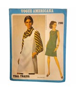 Vogue 2180 Teal Traina Dress Vintage Sewing Pattern Bust 34 In. Free Shi... - $20.57