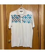 Men&#39;s Greg Norman Golf Polo short sleeve shirt 2XL Blue shark logo left ... - $22.00