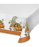 Plentiful Cornucopia Thanksgiving Paper Tablecover 54 x 102 - £6.36 GBP